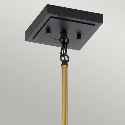 Quintiesse - Pendelleuchte mit Stange KITNER 1xE27/60W/230V Ø 18 cm gold/schwarz