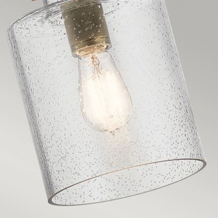 Quintiesse - Pendelleuchte mit Stange KITNER 1xE27/60W/230V Ø 18 cm gold/schwarz
