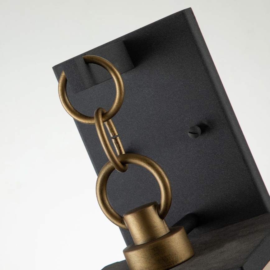 Quintiesse - Außenwandleuchte LAHDEN M 1xE27/60W/230V IP44 schwarz/gold