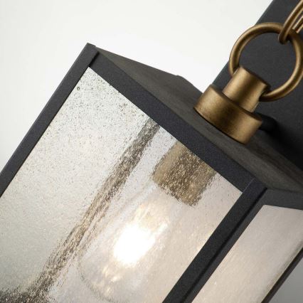 Quintiesse - Außenwandleuchte LAHDEN M 1xE27/60W/230V IP44 schwarz/gold