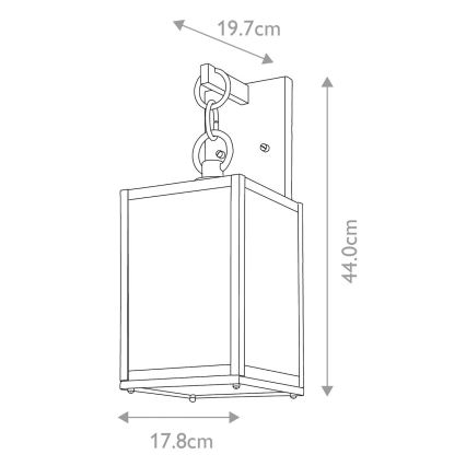 Quintiesse - Außenwandleuchte LAHDEN M 1xE27/60W/230V IP44 schwarz/gold