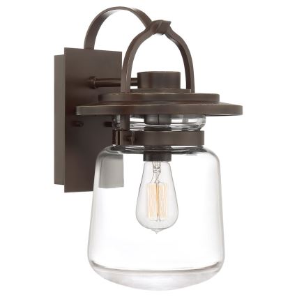 Quintiesse - Außenwandleuchte LASALLE M 1xE27/60W/230V IP44, bronzefarben