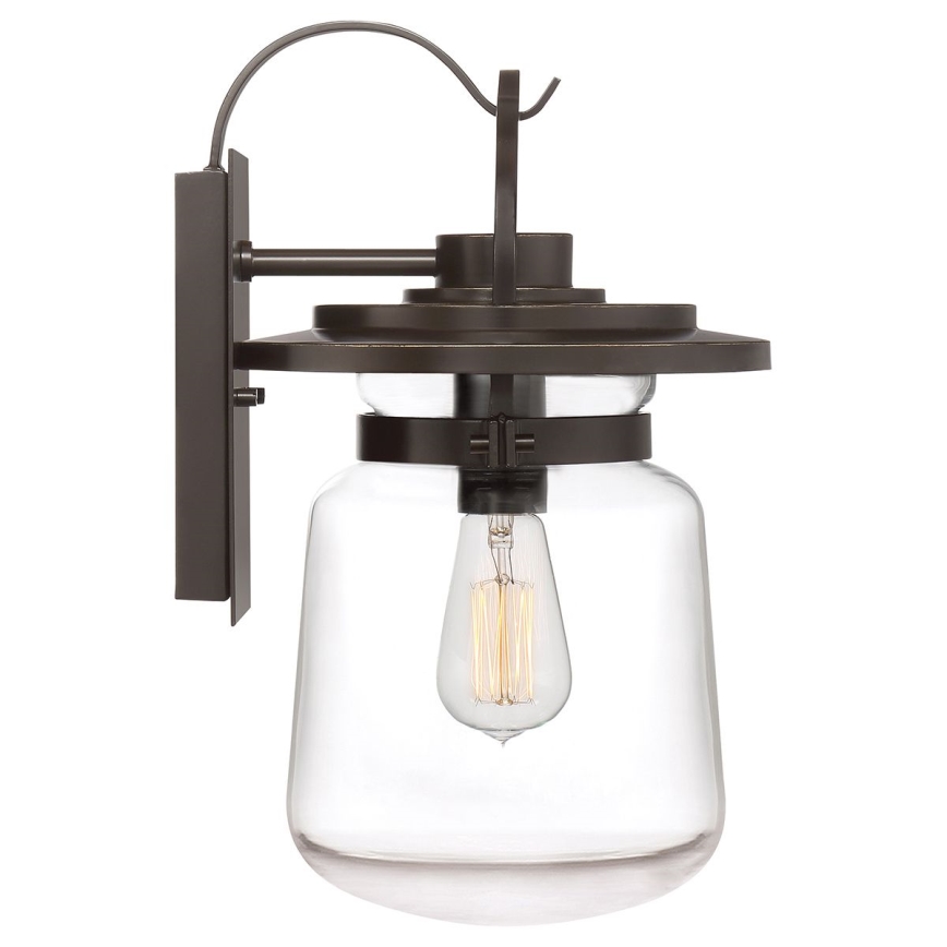 Quintiesse - Außenwandleuchte LASALLE M 1xE27/60W/230V IP44, bronzefarben