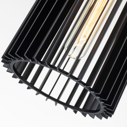 Quintiesse - Pendelleuchte mit Stange LINARA 1xE27/60W/230V Ø 15,2 cm schwarz/gold