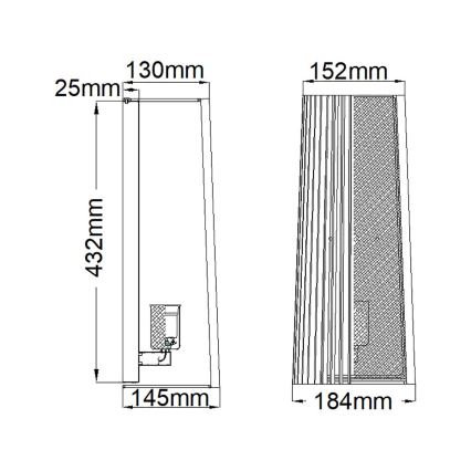 Quintiesse - Wandleuchte LINARA 1xE27/60W/230V schwarz/gold