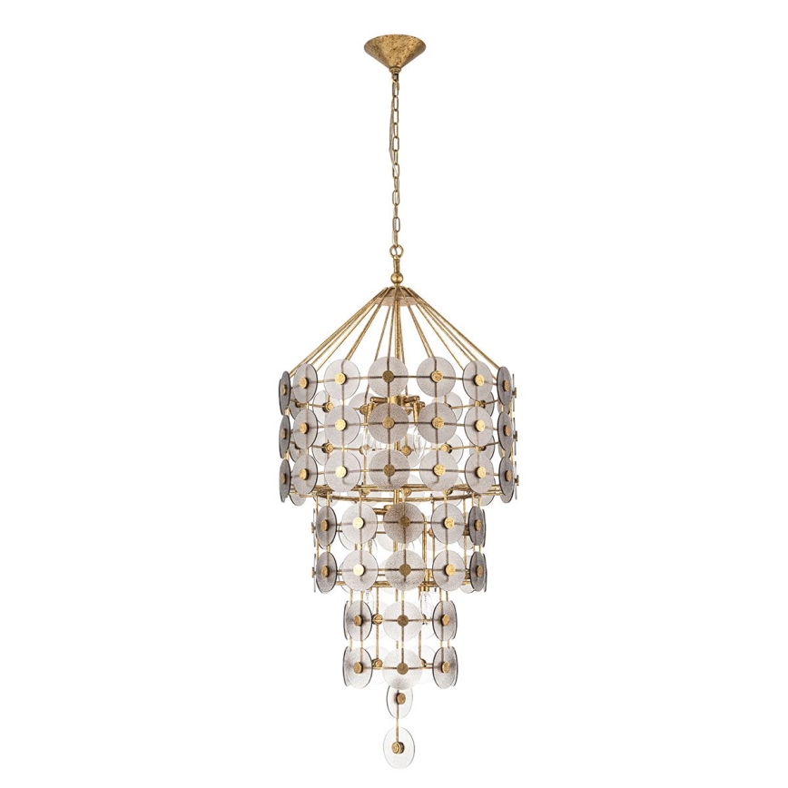 Quintiesse - Kronleuchter mit Kette MERIDIAN 9xE14/40W/230V Ø 57,2 cm gold
