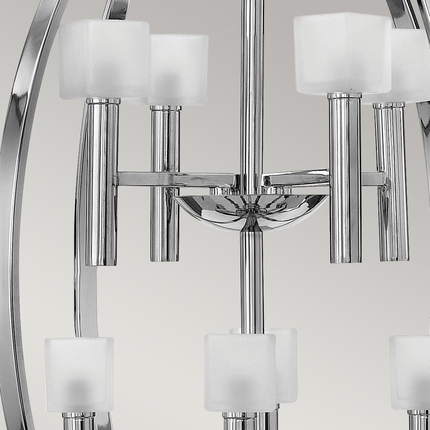 Quintiesse - LED-Pendelleuchte an Stahlseil MONDO 8xG9/3W/230V Ø 71,3 cm glänzender Chrom
