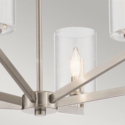 Quintiesse - Deckenleuchte an Stange NYE 6xE14/40W/230V Ø 71,1 cm mattchrom