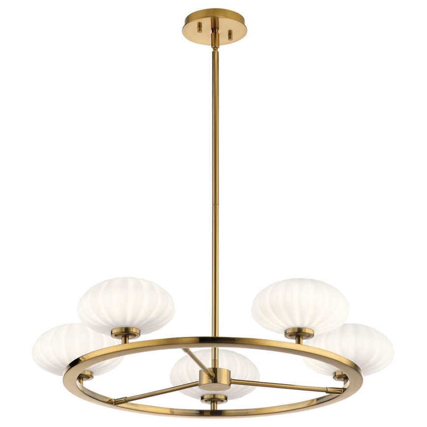 Quintiesse - LED Bad-Deckenleuchte an Stange PIM 5xG9/3W/230V, Ø 71,1 cm, IP44, goldfarben