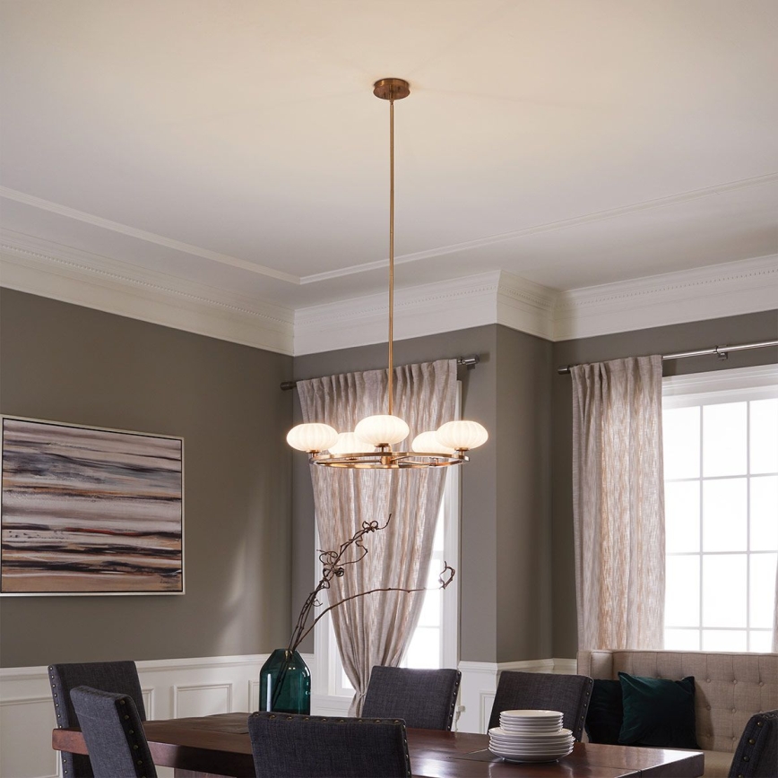 Quintiesse - LED Bad-Deckenleuchte an Stange PIM 5xG9/3W/230V, Ø 71,1 cm, IP44, goldfarben