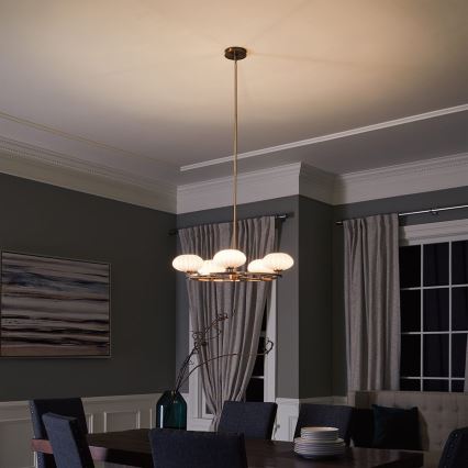 Quintiesse - LED Bad-Deckenleuchte an Stange PIM 5xG9/3W/230V, Ø 71,1 cm, IP44, goldfarben