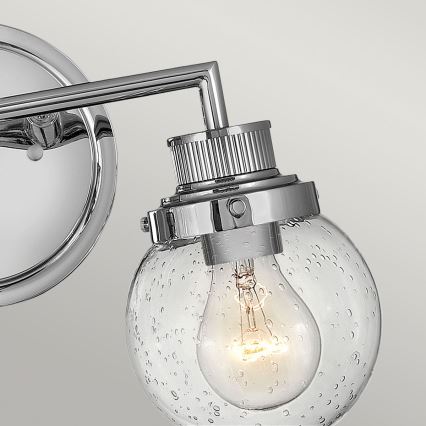 Quintiesse - Badezimmer-Wandleuchte POPPY 2xE27/60W/230V IP44 glänzender Chrom