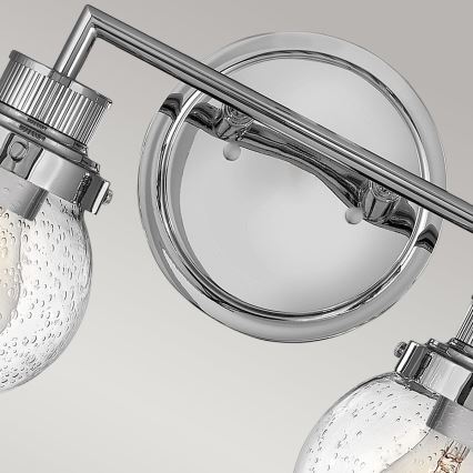 Quintiesse - Badezimmer-Wandleuchte POPPY 2xE27/60W/230V IP44 glänzender Chrom
