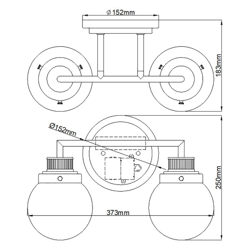 Quintiesse - Badezimmer-Wandleuchte POPPY 2xE27/60W/230V IP44 glänzender Chrom