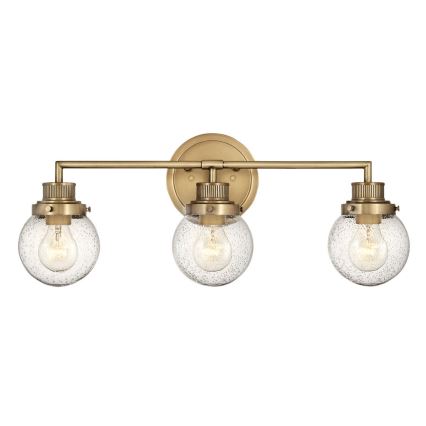 Quintiesse - Badezimmer-Wandleuchte POPPY 3xE27/60W/230V IP44 goldfarben