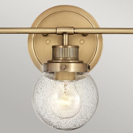 Quintiesse - Badezimmer-Wandleuchte POPPY 3xE27/60W/230V IP44 goldfarben