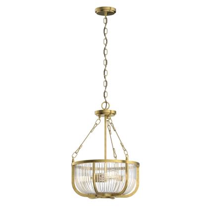 Quintiesse - Pendelleuchte ROUX mit Kette 3xE27/60W/230V, Ø 40,6 cm, gold