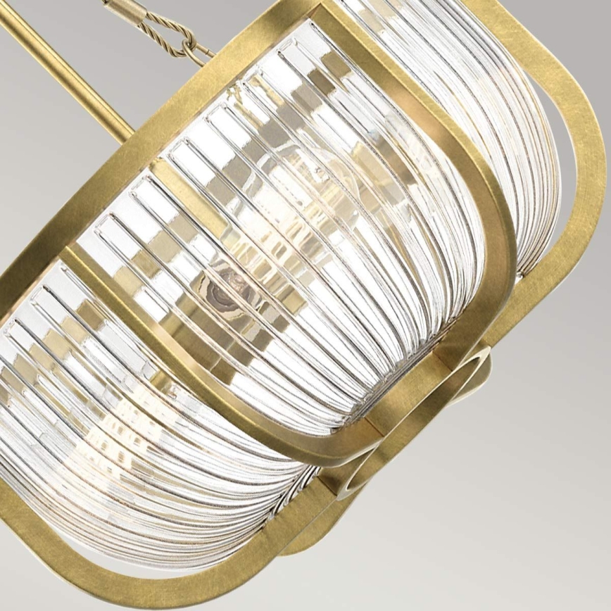 Quintiesse - Pendelleuchte ROUX mit Kette 3xE27/60W/230V, Ø 40,6 cm, gold