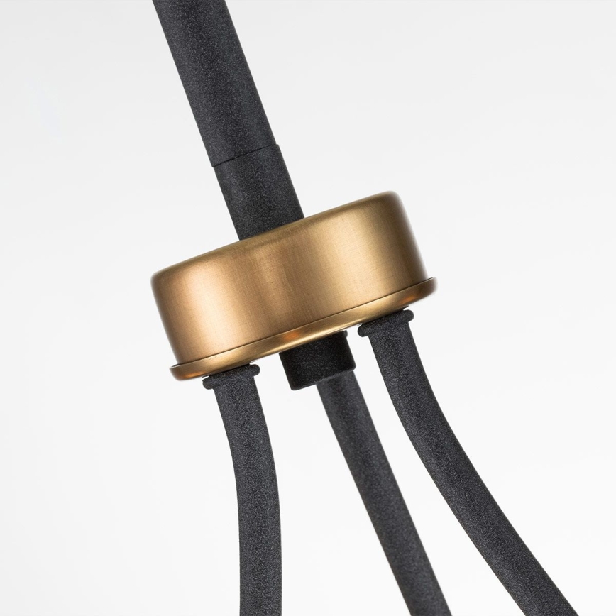 Quintiesse - Deckenleuchte an Stange SILAS 3xE27/60W/230V Ø 42,2 cm schwarz/gold