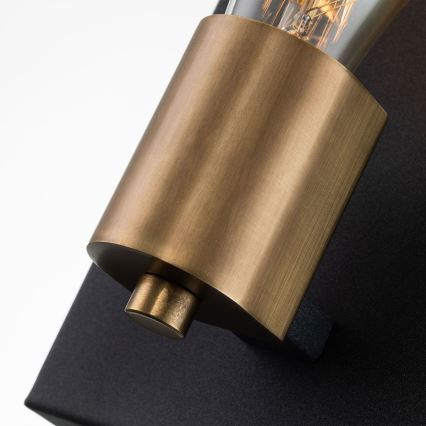 Quintiesse - Wandleuchte SILAS 1xE27/60W/230V schwarz/gold