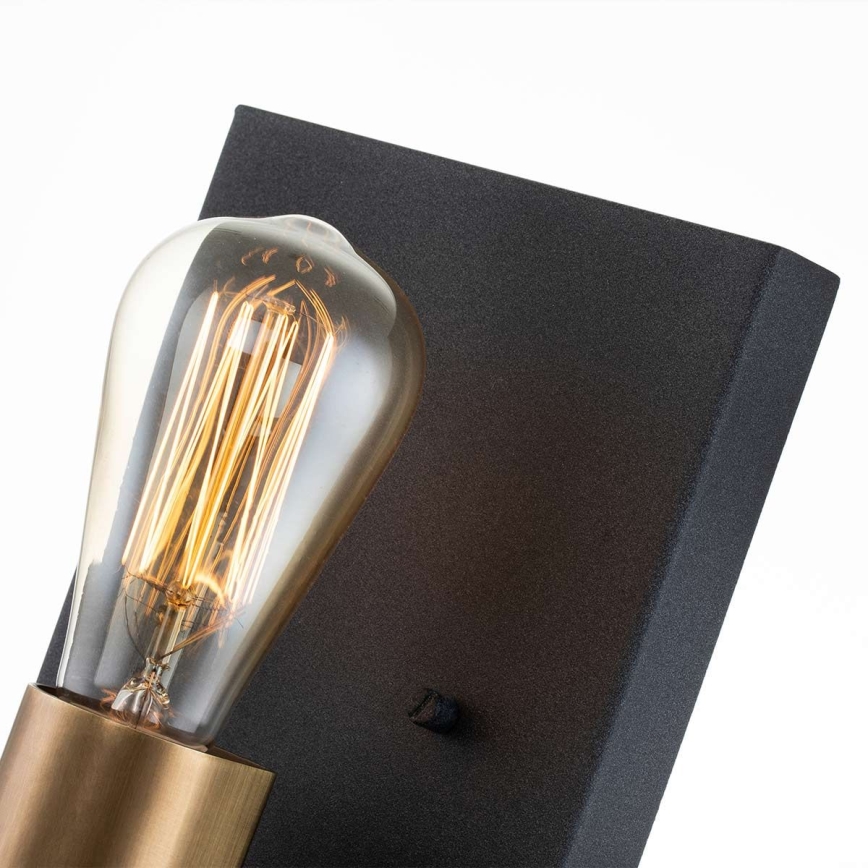 Quintiesse - Wandleuchte SILAS 1xE27/60W/230V schwarz/gold