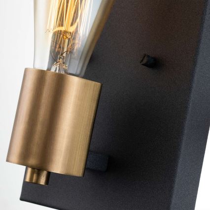 Quintiesse - Wandleuchte SILAS 1xE27/60W/230V schwarz/gold