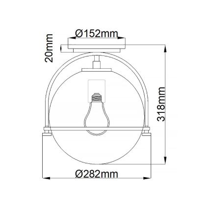 Quintiesse - Deckenleuchte SOMERSET 1xE27/60W/230V Ø 28,2 cm mattchrom