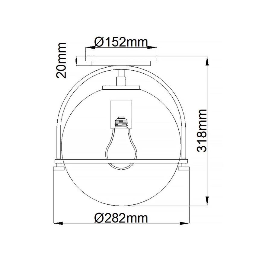 Quintiesse - Deckenleuchte SOMERSET 1xE27/60W/230V Ø 28,2 cm mattchrom