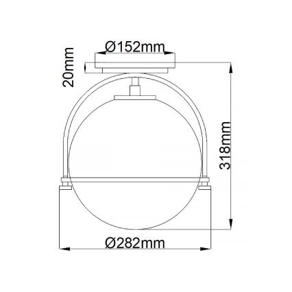 Quintiesse - Deckenleuchte SOMERSET 1xE27/60W/230V Ø 28,2 cm schwarz