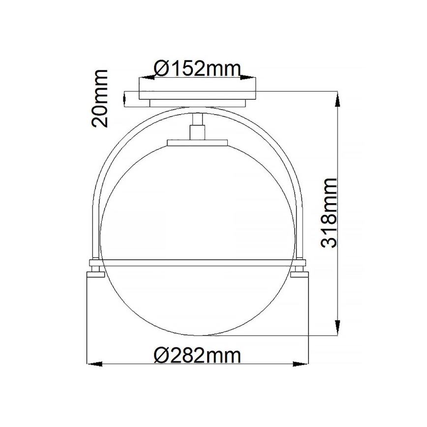 Quintiesse - Deckenleuchte SOMERSET 1xE27/60W/230V Ø 28,2 cm schwarz