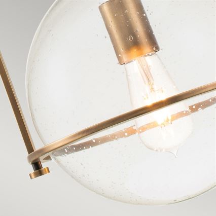 Quintiesse - Pendelleuchte an Stange SOMERSET 1xE27/60W/230V Ø 28,9 cm bronzefarben