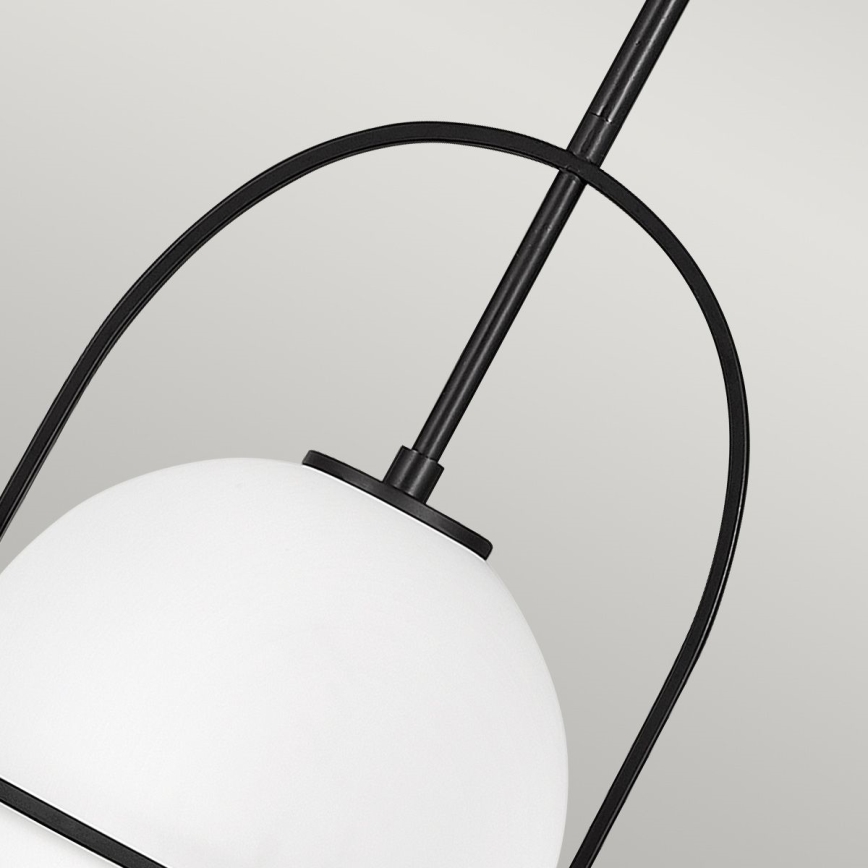 Quintiesse - Pendelleuchte an Stange SOMERSET 1xE27/60W/230V Ø 28,9 cm, schwarz