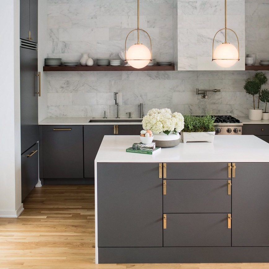 Quintiesse - Deckenleuchte an Stange SOMERSET 1xE27/60W/230V Ø 28,9 cm, bronzefarben