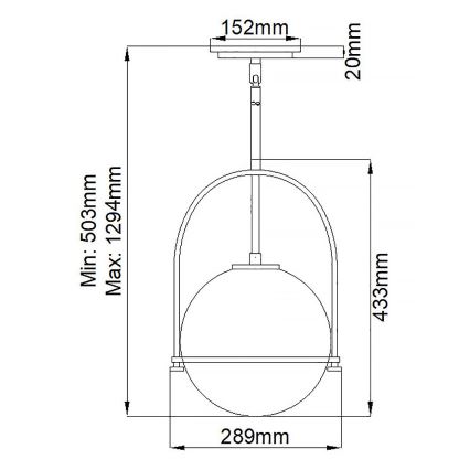 Quintiesse - Deckenleuchte an Stange SOMERSET 1xE27/60W/230V Ø 28,9 cm, bronzefarben