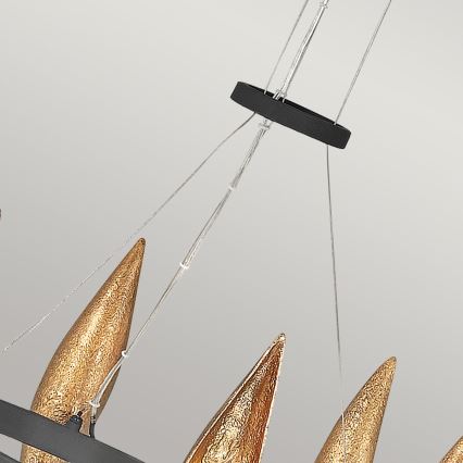 Quintiesse - Hängeleuchte an Kabel WILLOW 6xE14/40W/230V Ø 61 cm gold/schwarz