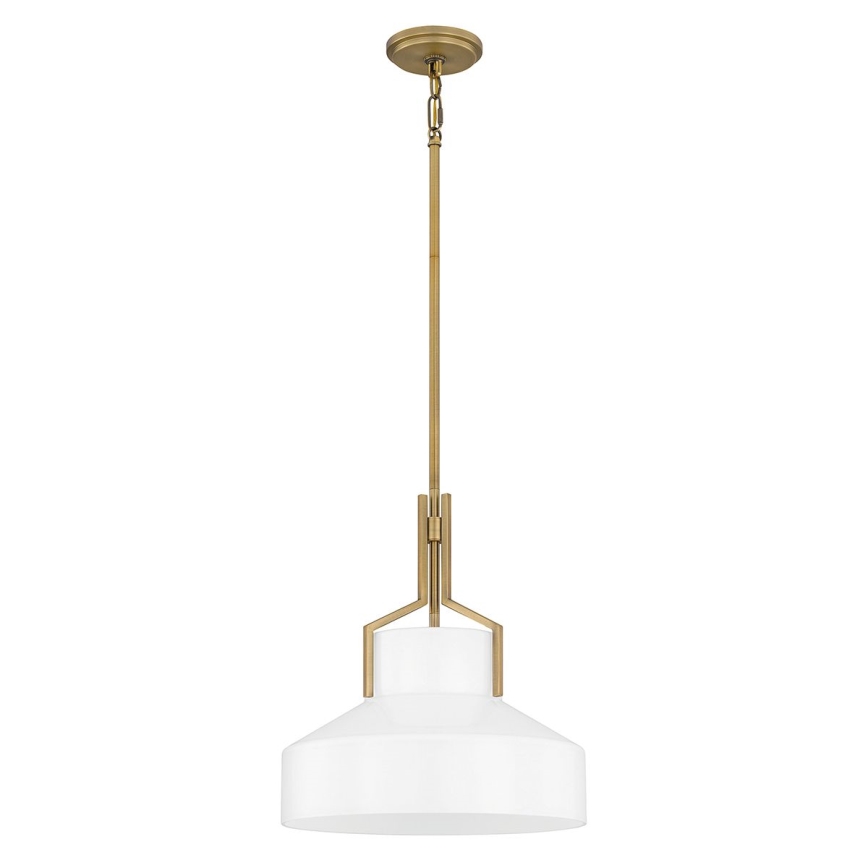 Quoizel - Deckenleuchte mit Stange BRECKEN 2xE27/60W/230V gold/weiß