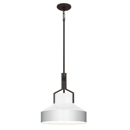 Quoizel - Pendelleuchte BRECKEN an Stange 2xE27/60W/230V schwarz/weiß