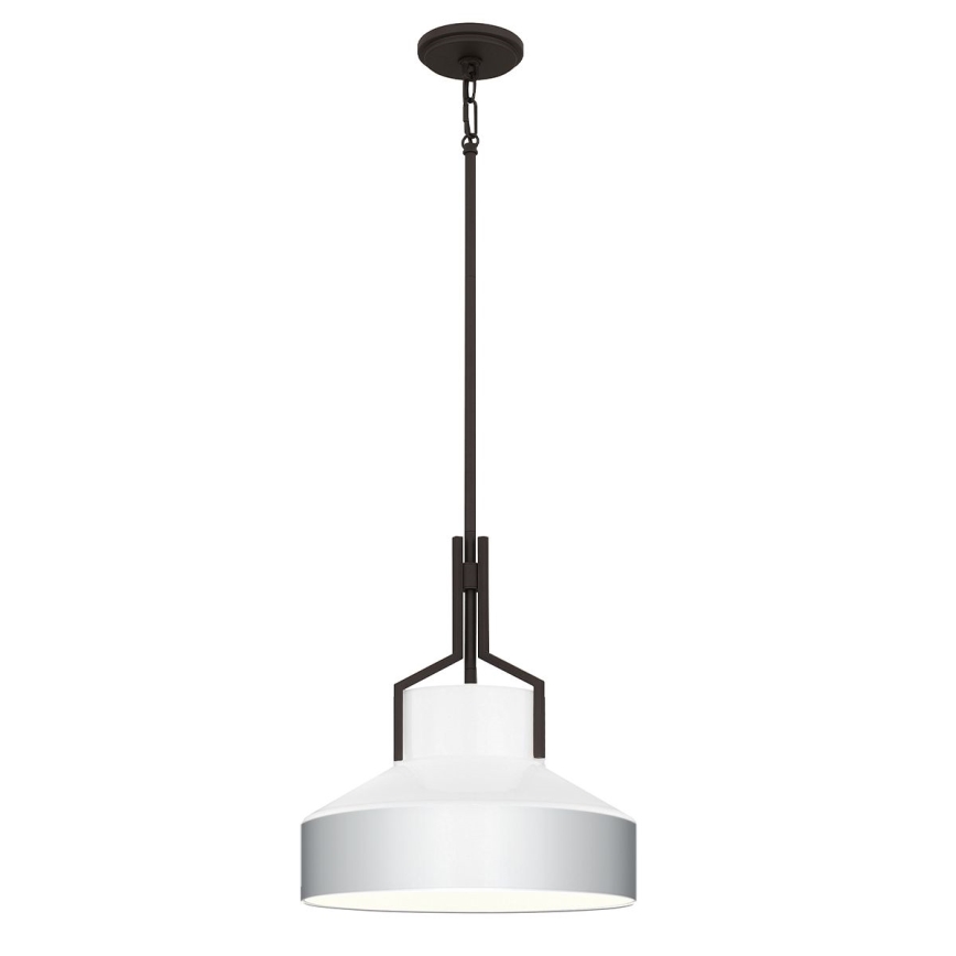 Quoizel - Pendelleuchte BRECKEN an Stange 2xE27/60W/230V schwarz/weiß