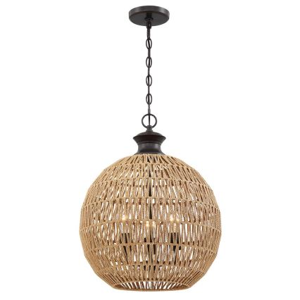 Quoizel - Kronleuchter an Kette CASABLANCA 3xE27/60W/230V braun