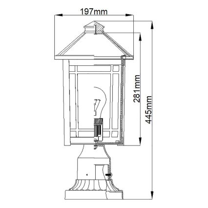 Quoizel - Außenleuchte CEDAR POINT 1xE27/60W/230V IP44