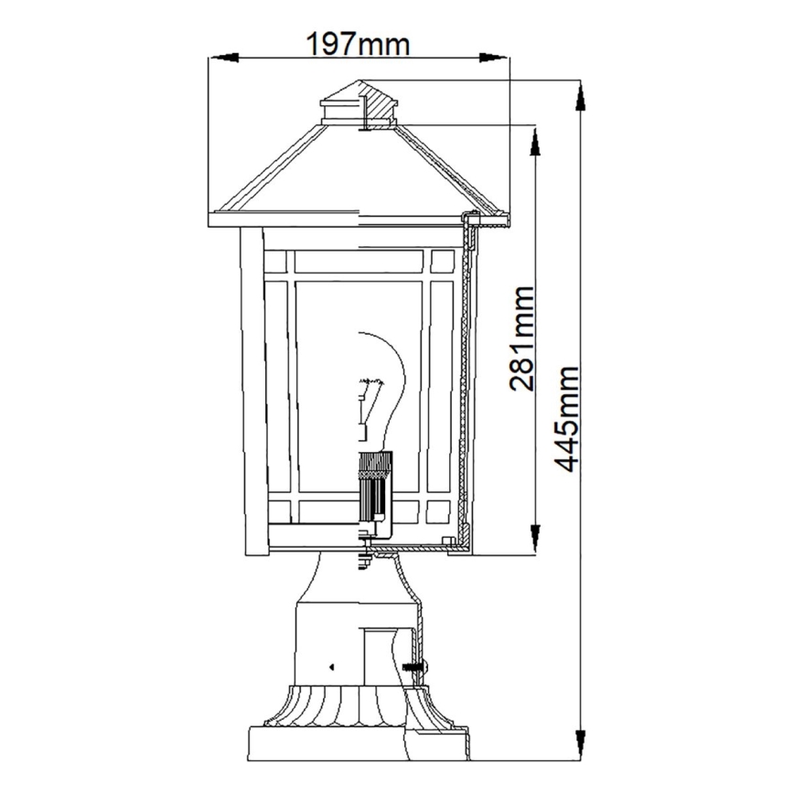 Quoizel - Außenleuchte CEDAR POINT 1xE27/60W/230V IP44