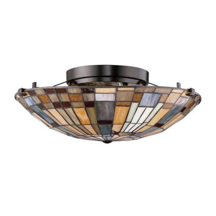 Quoizel - Deckenleuchte INGLENOOK 2xE27/60W/230V d 40,7 cm