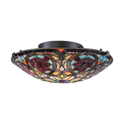Quoizel - Deckenleuchte Tiffany LARISSA 2xE27/40W/230V Ø 41,2 cm