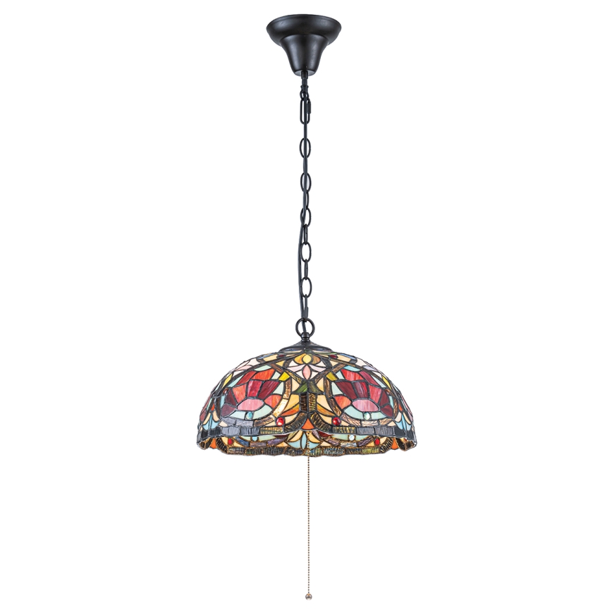 Quoizel - Tiffany-Kronleuchter LARISSA an Kette 3xE27/60W/230V Ø 38,5 cm