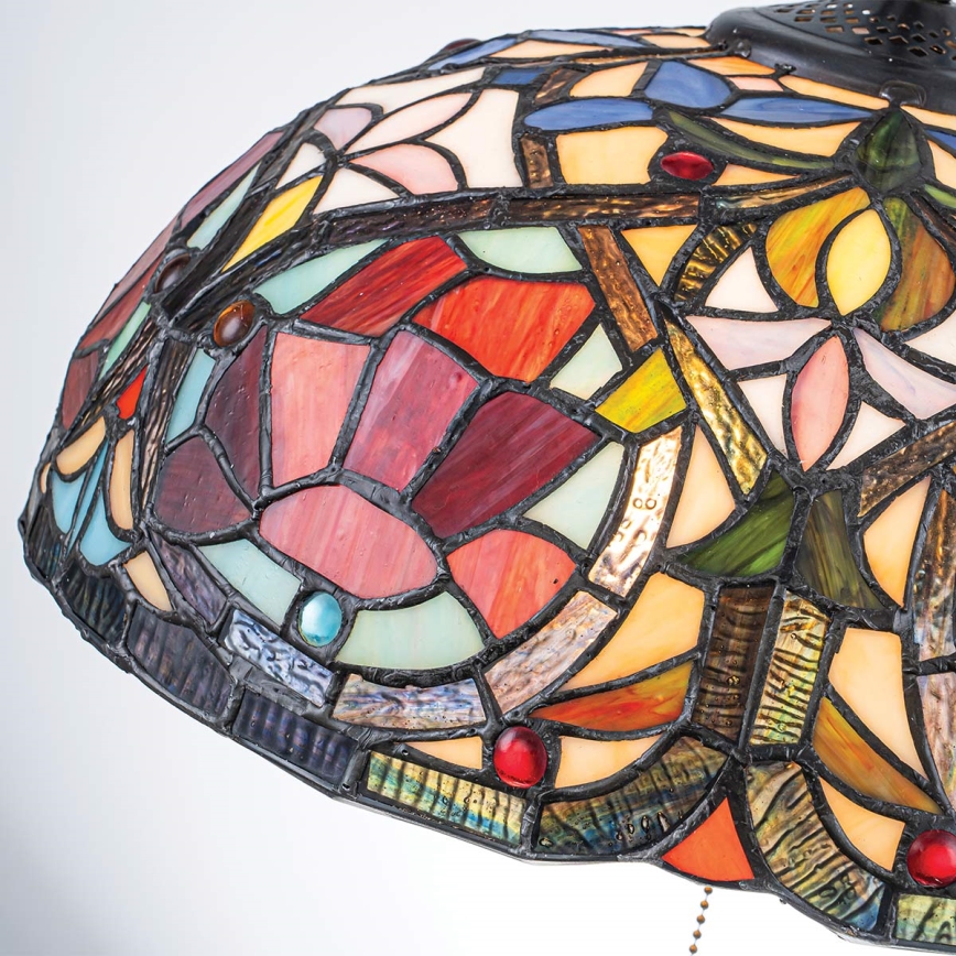 Quoizel - Tiffany-Kronleuchter LARISSA an Kette 3xE27/60W/230V Ø 38,5 cm