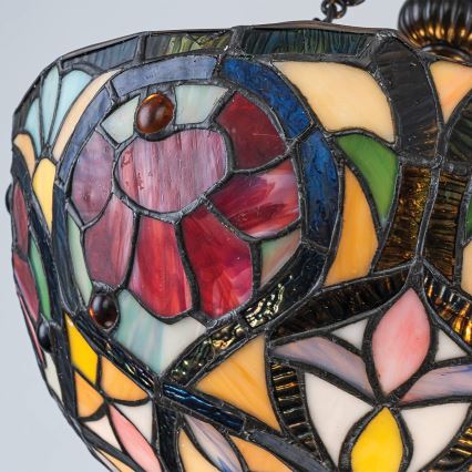 Quoizel - Aufgesetzte Tiffany-Deckenleuchte LARISSA 2xE27/60W/230V Ø 35 cm