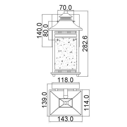 Quoizel - Outdoor-Wandleuchte LIVINGSTON 1xE27/60W/230V IP44