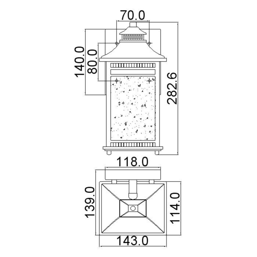 Quoizel - Outdoor-Wandleuchte LIVINGSTON 1xE27/60W/230V IP44