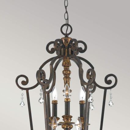 Quoizel - Kronleuchter an Kette MARQUETTE 6xE14/60W/230V Bronze
