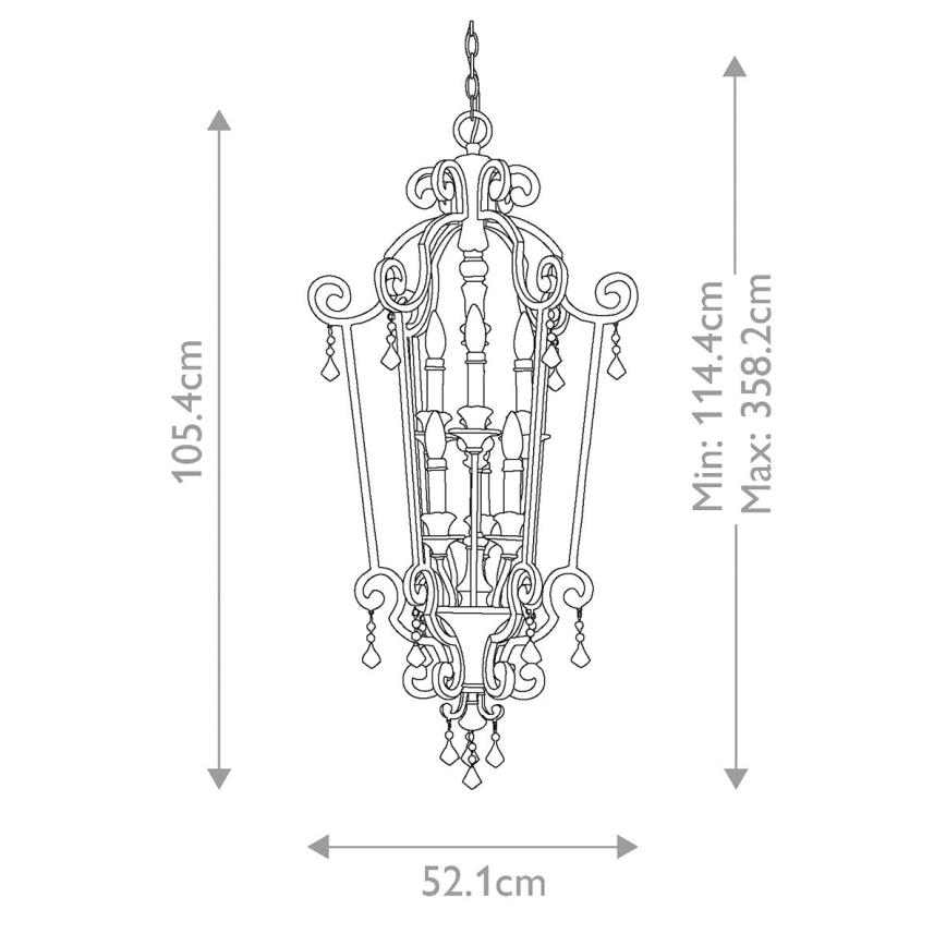 Quoizel - Kronleuchter an Kette MARQUETTE 6xE14/60W/230V Bronze